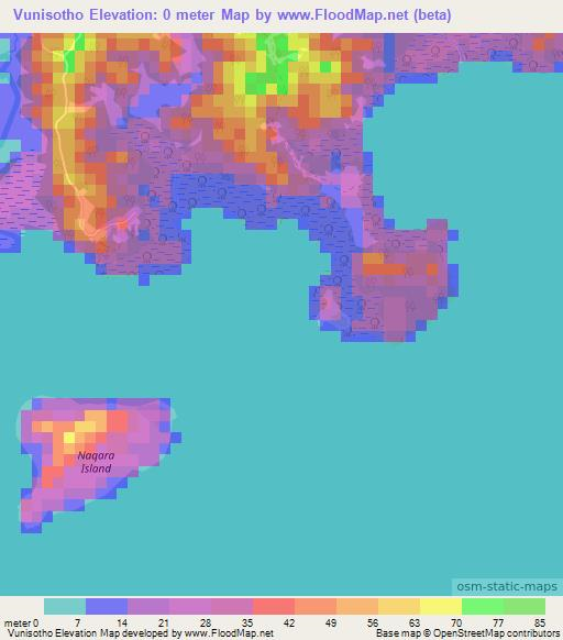 Vunisotho,Fiji Elevation Map