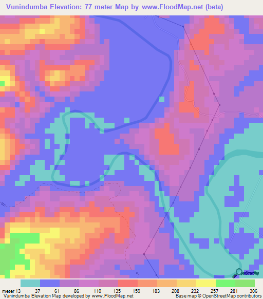 Vunindumba,Fiji Elevation Map