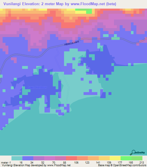 Vunilangi,Fiji Elevation Map
