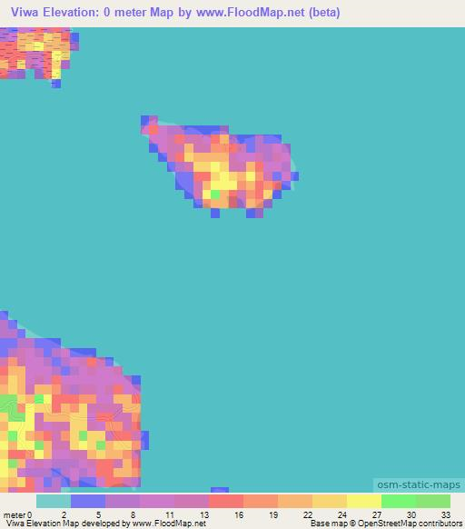 Viwa,Fiji Elevation Map