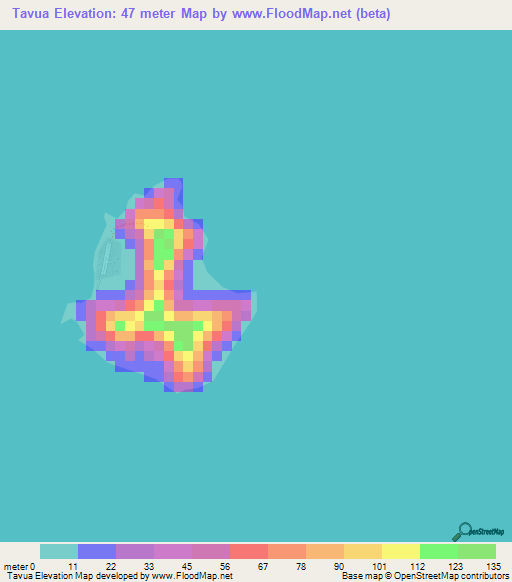 Tavua,Fiji Elevation Map