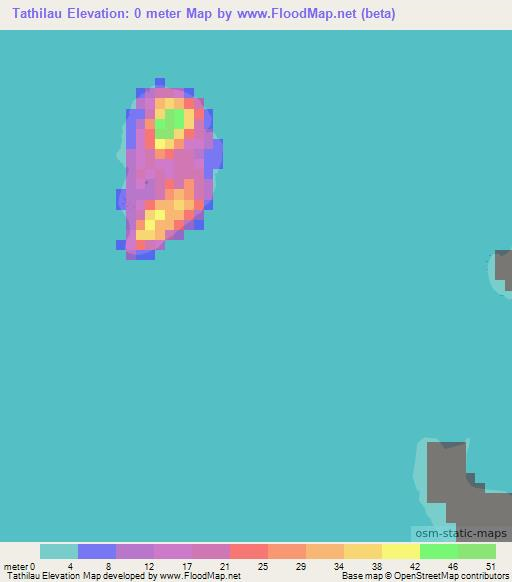 Tathilau,Fiji Elevation Map