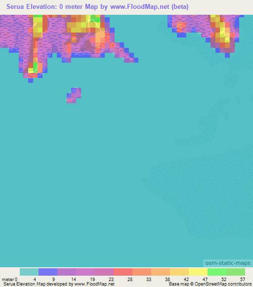 Serua,Fiji Elevation Map