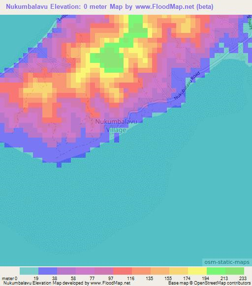 Nukumbalavu,Fiji Elevation Map