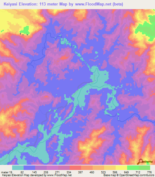 Keiyasi,Fiji Elevation Map