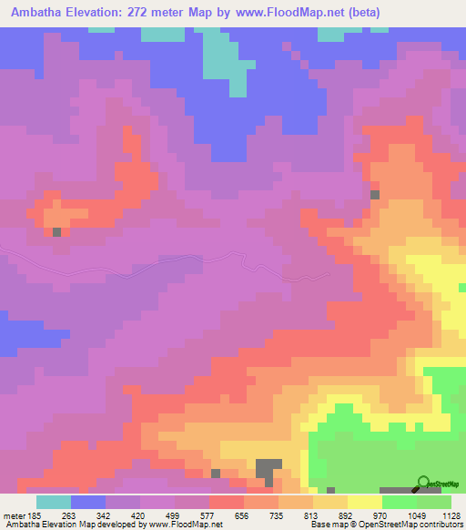 Ambatha,Fiji Elevation Map