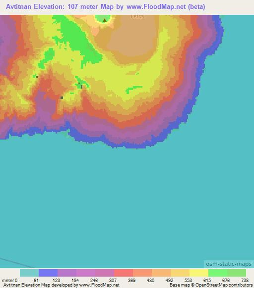 Avtitnan,Vanuatu Elevation Map