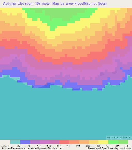 Avtitnan,Vanuatu Elevation Map