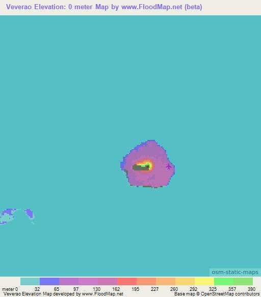 Veverao,Vanuatu Elevation Map