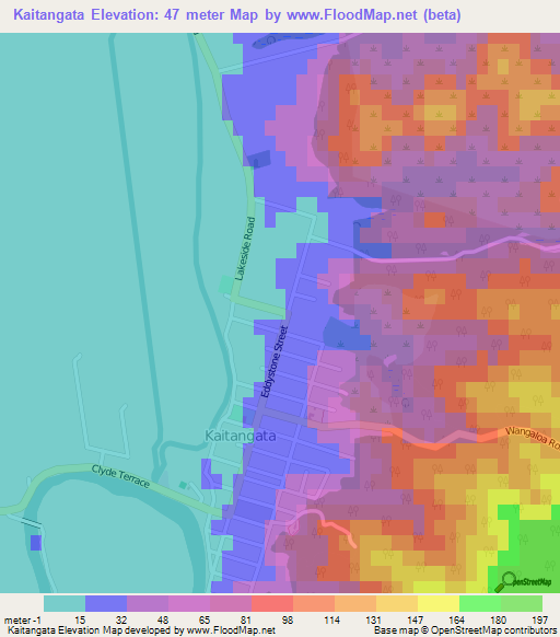 Kaitangata,New Zealand Elevation Map