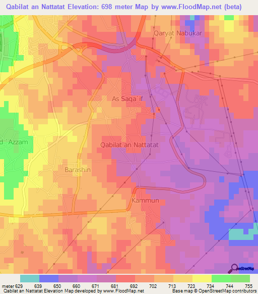 Qabilat an Nattatat,Libya Elevation Map