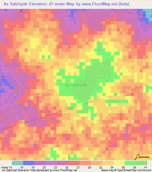 As Sabiriyah,Libya Elevation Map