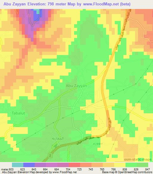 Abu Zayyan,Libya Elevation Map