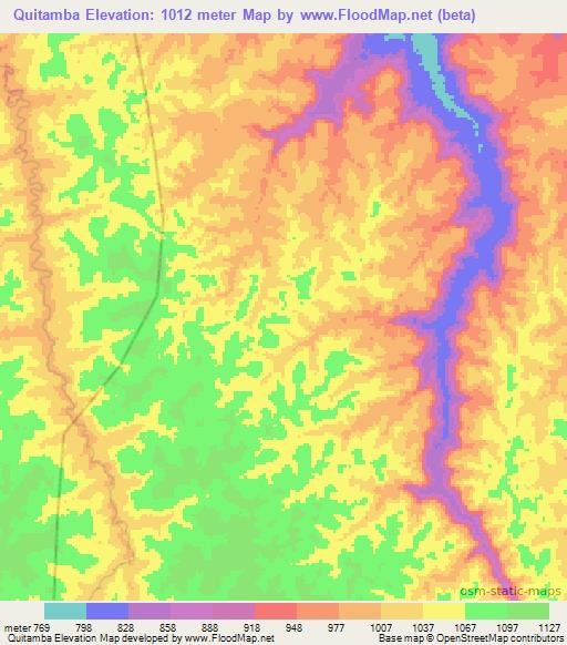 Quitamba,Angola Elevation Map