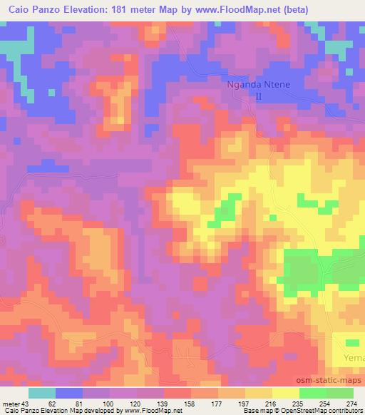 Caio Panzo,Angola Elevation Map