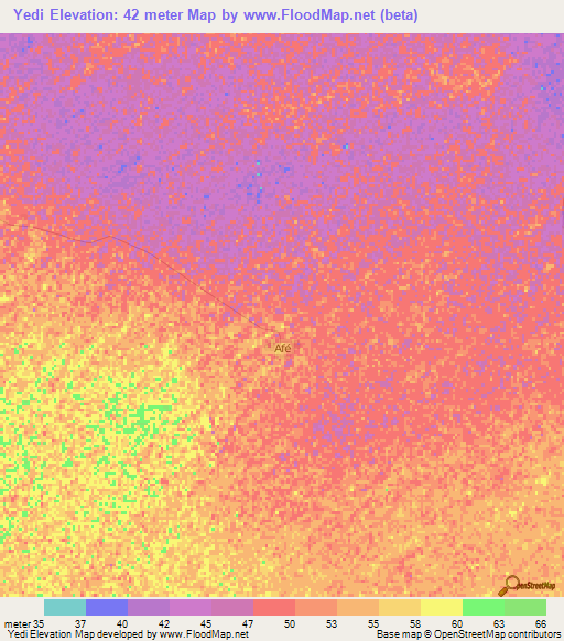 Yedi,Senegal Elevation Map