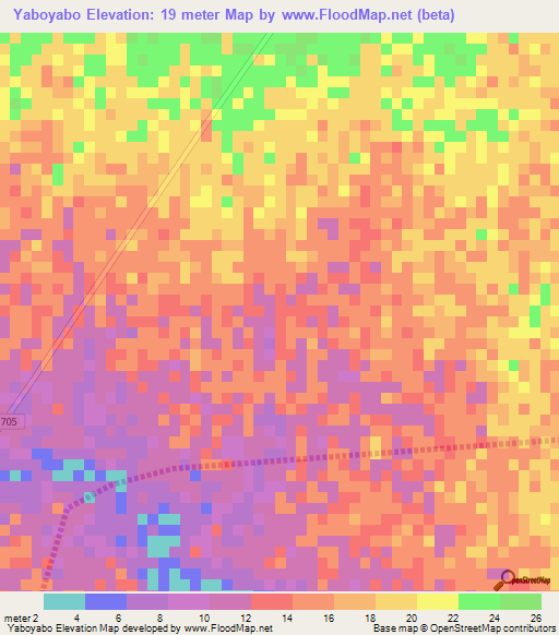 Yaboyabo,Senegal Elevation Map