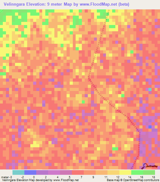 Velinngara,Senegal Elevation Map