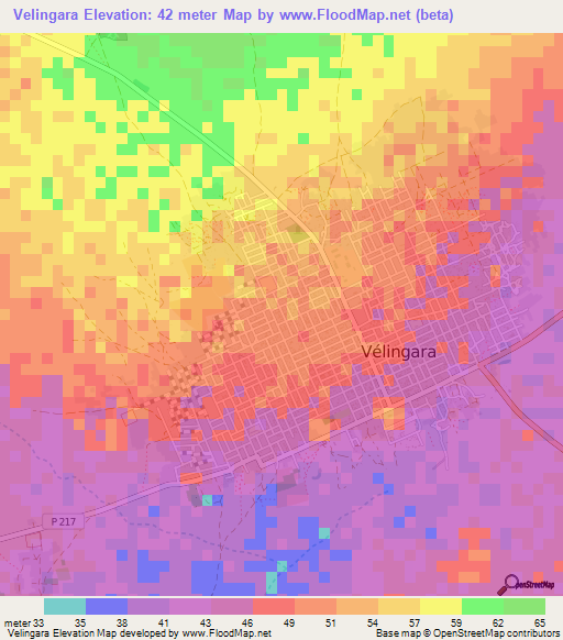 Velingara,Senegal Elevation Map