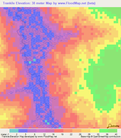 Trankile,Senegal Elevation Map