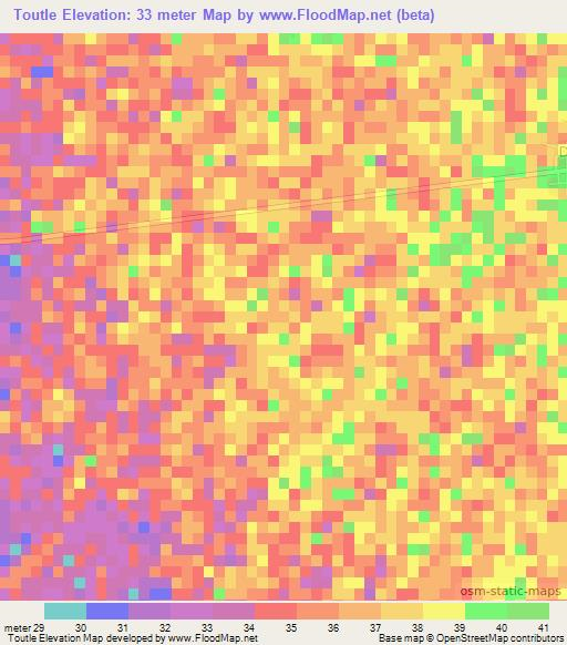 Toutle,Senegal Elevation Map
