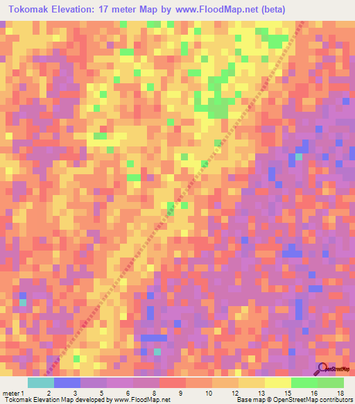 Tokomak,Senegal Elevation Map