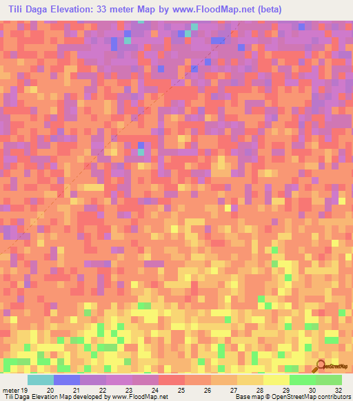 Tili Daga,Senegal Elevation Map