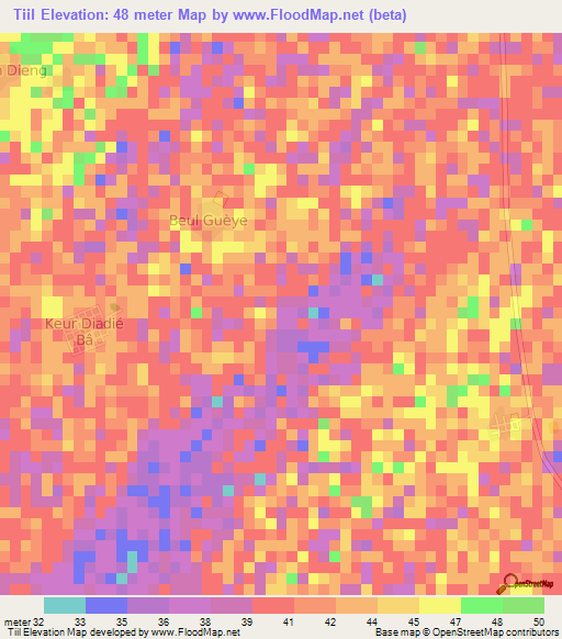 Tiil,Senegal Elevation Map