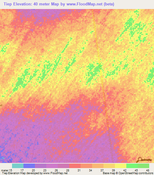 Tiep,Senegal Elevation Map
