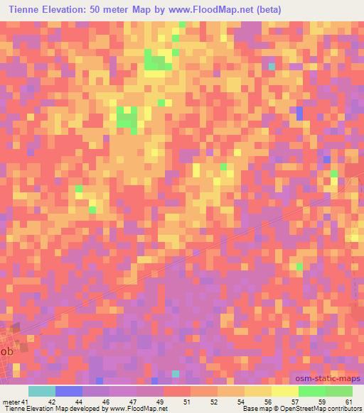 Tienne,Senegal Elevation Map