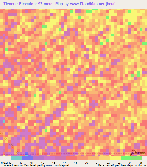 Tienene,Senegal Elevation Map