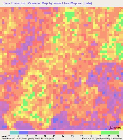 Tiele,Senegal Elevation Map