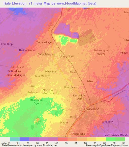 Tiale,Senegal Elevation Map