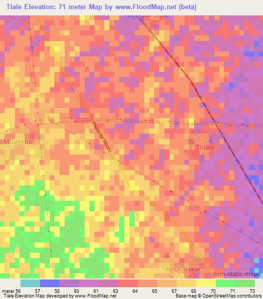 Tiale,Senegal Elevation Map