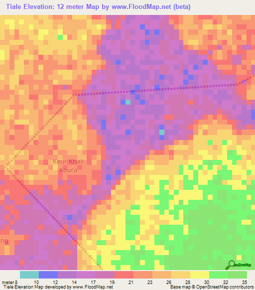 Tiale,Senegal Elevation Map