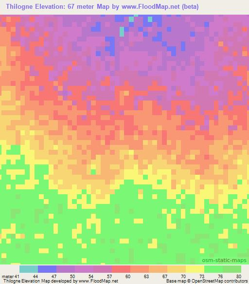 Thilogne,Senegal Elevation Map