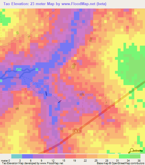 Tao,Senegal Elevation Map