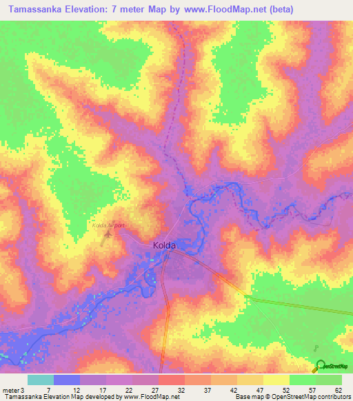 Tamassanka,Senegal Elevation Map