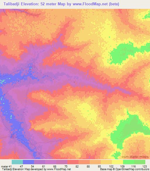 Talibadji,Senegal Elevation Map