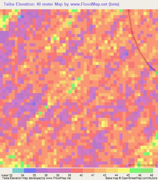 Taiba,Senegal Elevation Map