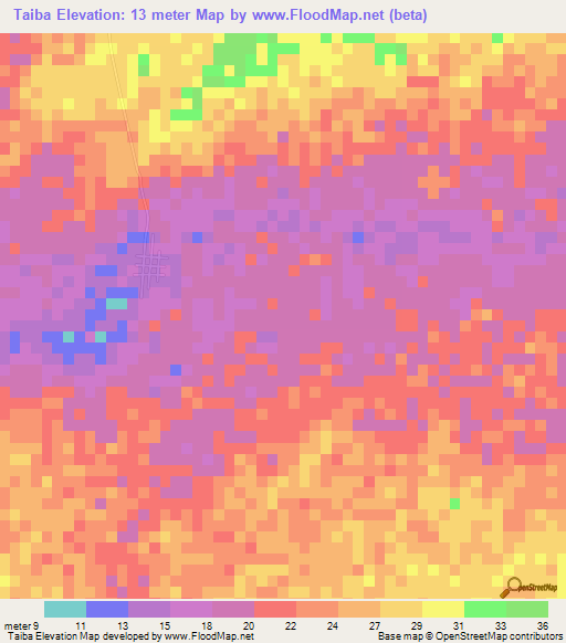 Taiba,Senegal Elevation Map