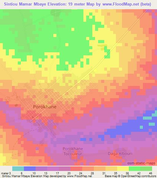 Sintiou Mamar Mbaye,Senegal Elevation Map