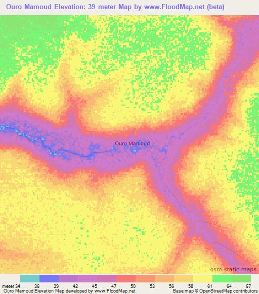 Ouro Mamoud,Senegal Elevation Map