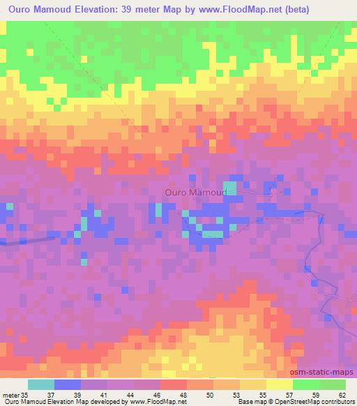 Ouro Mamoud,Senegal Elevation Map