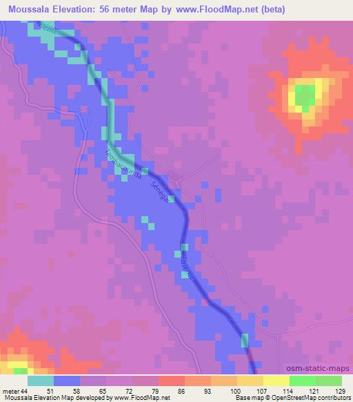 Moussala,Mali Elevation Map
