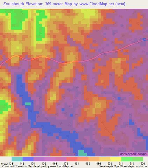 Zoulabouth,Congo (Brazzaville) Elevation Map