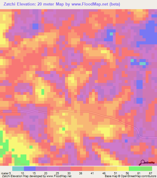 Zatchi,Congo (Brazzaville) Elevation Map
