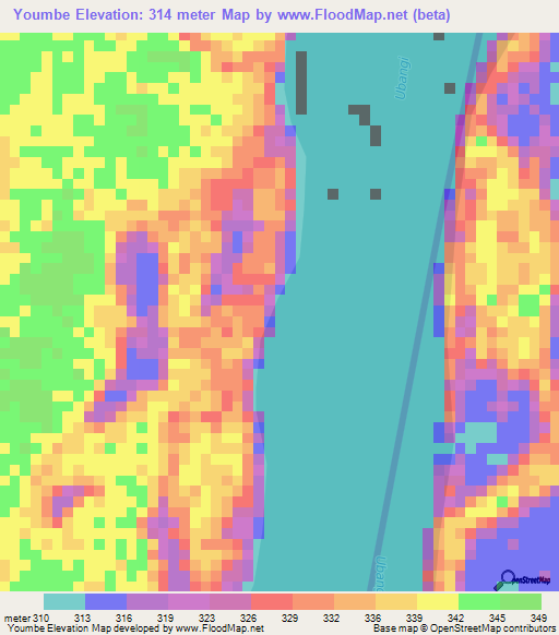 Youmbe,Congo (Brazzaville) Elevation Map