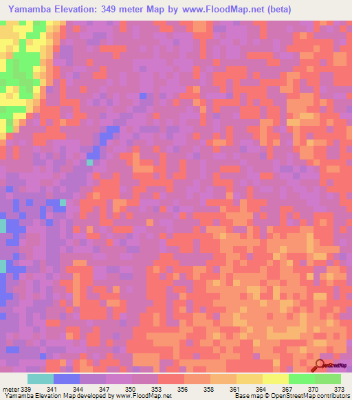 Yamamba,Congo (Brazzaville) Elevation Map