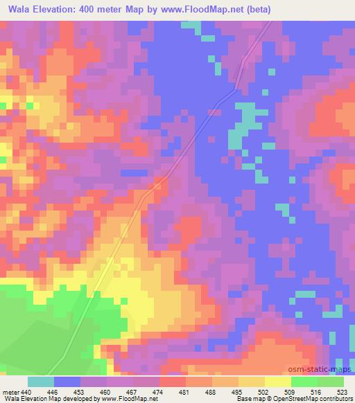Wala,Congo (Brazzaville) Elevation Map